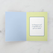 Baby boy congratulations blue green カード (内部)
