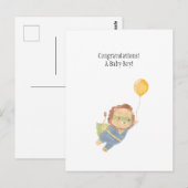 Baby Boy Congratulations New Baby Card ポストカード (正面/裏面)