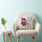 Baby Boy First Christmas Festive First Noel Photo クッション (椅子)