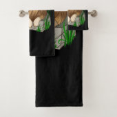 Baby boy hugging a cute lion Handdoek バスタオルセット (インサイチュ)