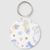 Baby Boy Keychain | Baby Shower Favor Keepsake キーホルダー (裏面)