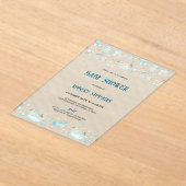 Baby Boy Modern Shower Invitation アクリル招待状 (レイダウン)
