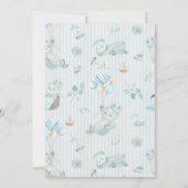 Baby Boy Modern Shower Invitation セーブザデート (裏面)