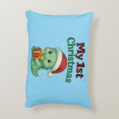 Baby Boy My 1st Christmas Dino アクセントクッション (裏面(縦))