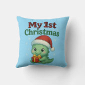 Baby Boy My 1st Christmas Dino クッション (裏面)