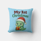 Baby Boy My 1st Christmas Dino クッション (正面)