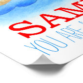 Baby boy nursery lighthouse quote poster ポスター (角)