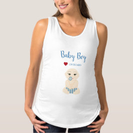 Baby Boy On Board Illustration in Blue Design Tシャツ