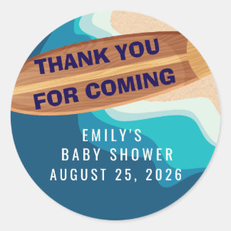 Baby Boy On Board Thank You Sticker ラウンドシール