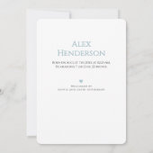 Baby Boy Photo Blue Birth Announcement Card 案内状 (裏面)