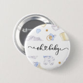 Baby Boy Pin | Adorable Baby-Themed 缶バッジ (正面&裏面)
