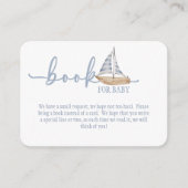 Baby Boy Sail Shower Book for Baby Card エンクロージャーカード (正面)