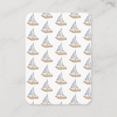 Baby Boy Sail Shower Diaper Raffle Card エンクロージャーカード (裏面)