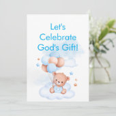 Baby Boy Shower Christian Bible Verse Save Date セーブザデート (スタンド正面)
