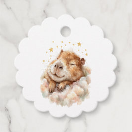 Baby Boy Shower • Cute Capybara Design フェイバータグ