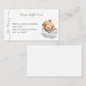 Baby Boy Shower • Diaper Raffle Card • Capybara 名刺 (正面/裏面)