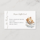 Baby Boy Shower • Diaper Raffle Card • Capybara 名刺 (正面)