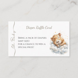 Baby Boy Shower • Diaper Raffle Card • Capybara 名刺