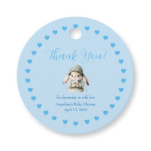 Baby Boy Shower Favor Tag