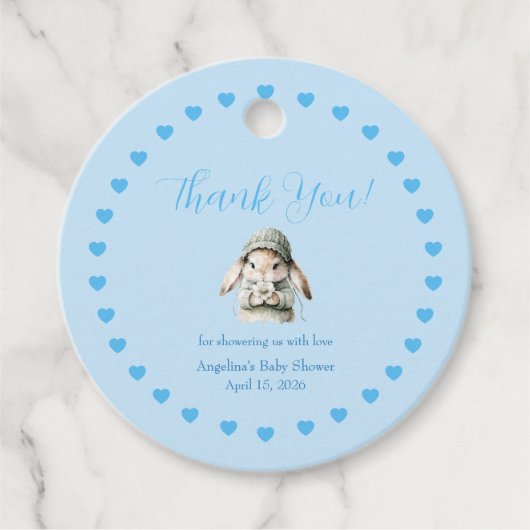 Baby Boy Shower Favor Tag フェイバータグ (正面)