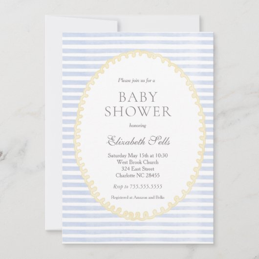 Baby Boy Shower Invitation 招待状 (正面)