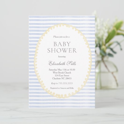 Baby Boy Shower Invitation 招待状 (スタンド正面)