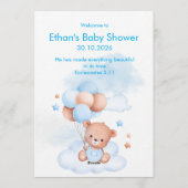 Baby Boy Shower Invite With Christian Bible Verse 招待状 (裏面)