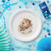 Baby Boy Shower Plate • Capybara Design ペーパープレート (パーティー)