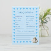 Baby Boy Shower Prediction Game Card 招待状 (スタンド正面)