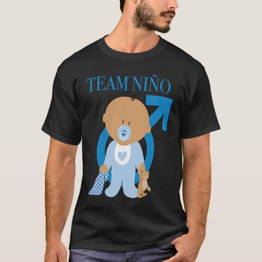 Baby Boy Team Niño Gender Reveal Tシャツ (正面)