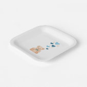 Baby Boy Teddy Bear Party Plates ペーパープレート (傾斜あり)
