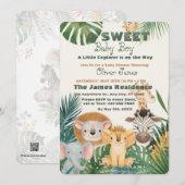 Baby Boy Tropical Jungle Safari Shower Invitation 招待状 (正面/裏面)