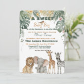 Baby Boy Tropical Jungle Safari Shower Invitation 招待状 (スタンド正面)