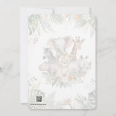 Baby Boy Tropical Jungle Safari Shower Invitation 招待状 (裏面)