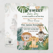 Baby Boy Tropical Jungle Safari Shower Invitation 招待状 (正面/裏面)