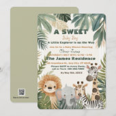 Baby Boy Tropical Jungle Safari Shower Invitation 招待状 (正面/裏面)