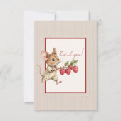 Baby Boy Woodland Animal Flat Thank You Card サンキューカード (正面)