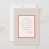 Baby Boy Woodland Animal Flat Thank You Card サンキューカード (裏面)