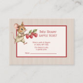 Baby Boy Woodland Animal Raffle Ticket 名刺 (正面)