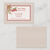 Baby Boy Woodland Animal Raffle Ticket 名刺 (正面/裏面)