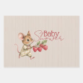 Baby Boy Woodland Animal Shower ラッピングペーパーシート (正面)