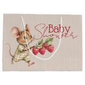 Baby Boy Woodland Animal Shower ラージペーパーバッグ (裏面)