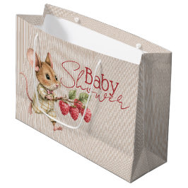 Baby Boy Woodland Animal Shower ラージペーパーバッグ