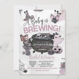 Baby Brewing Hallowen Baby Shower 招待状