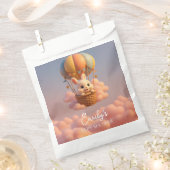Baby Bunny Hot Air Balloon - Baby Shower Gift Bag フェイバーバッグ (クリップ留めされた状態)