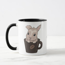 Baby bunny in mug マグカップ