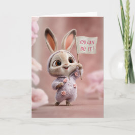 Baby Bunny in Purple Romper w/ Roses Encouragement カード