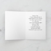 Baby Bunny in Purple Romper w/ Roses Encouragement カード (内部)