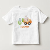 Baby Bunny with Easter Eggs Personalized  トドラーTシャツ (正面)