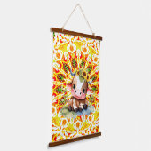 Baby Calf In Bright Colors 吊り下げ型タペストリー (傾斜あり)